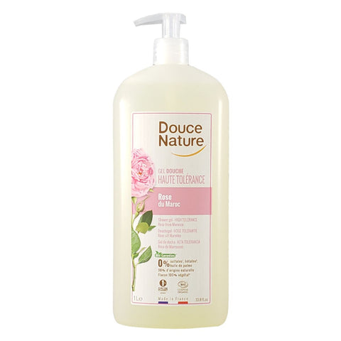 Douce Nature - French Organic Hypoallergenic (High Tolerance) Shower Gel (Rose from Morocco)| Sensitive Skin