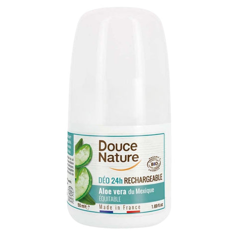 Douce Nature French Organic Aloe Vera Roll On Refillable Deodorant