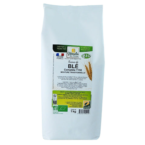 Moulin Des Moines French Organic & Fair Trade Whole Wheat Flour T150