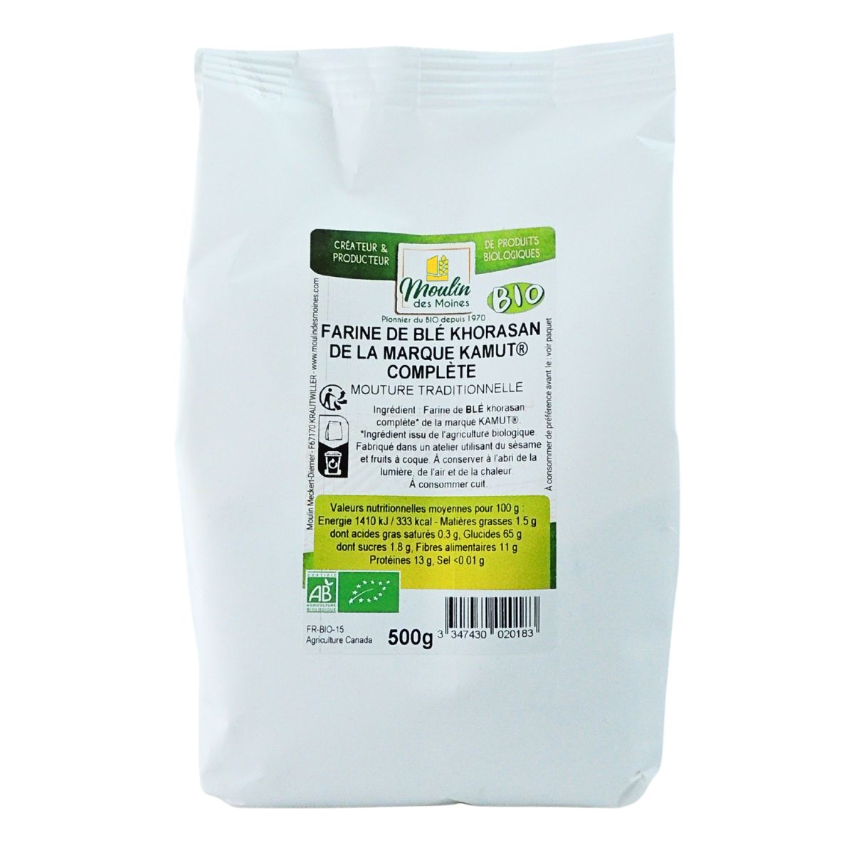 Moulin Des Moines 有機全穀卡姆高拉山小麥麵粉– French Mall