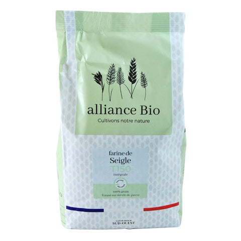 Alliance Bio - French 100% Organic Stone-Ground Wholegrain Rye Flour T150