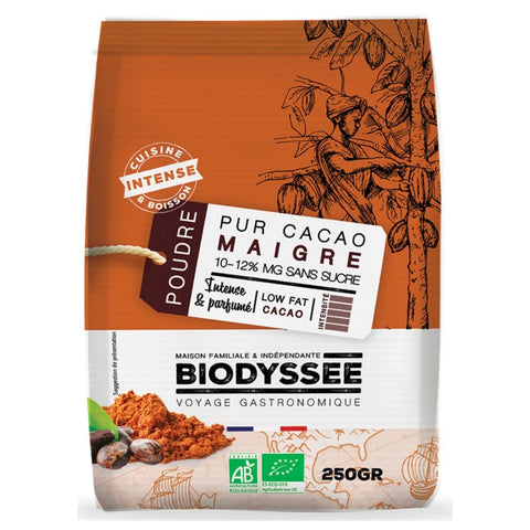 Biodyssee - Organic Pure Unsweetened Lean Cocoa Powder