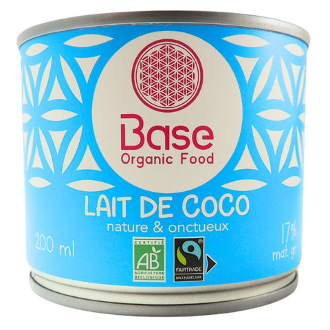 Base Organic Food - Organic & Fair Trade Coconut Milk (Guar Gum Free)