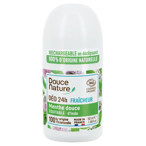 Douce Nature - French Organic Mint Purifying Roll On Refillable Deodorant