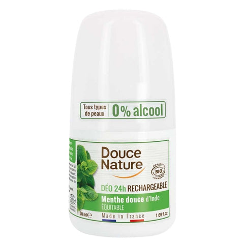 Douce Nature - French Organic Mint Purifying Roll On Refillable Deodorant
