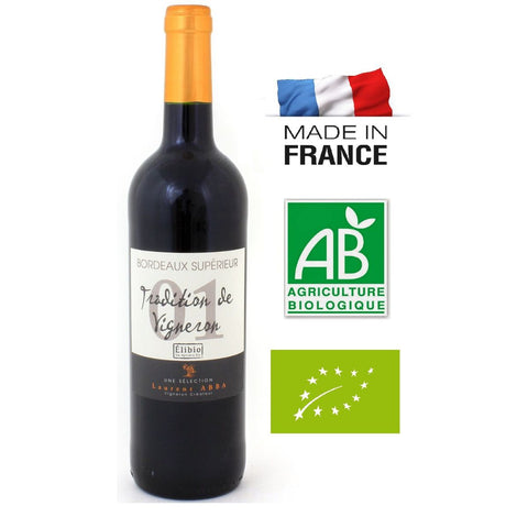 Elibio - French Organic Red Wine Bordeaux Supérieur A.O.P.