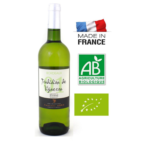 Elibio - French Organic White Wine Bordeaux A.O.P.