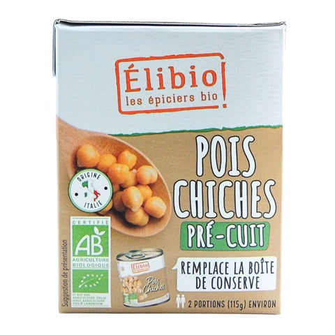 Elibio Pre-cooked Italian Organic Chickpeas