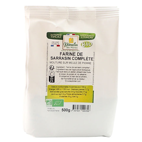 Moulin Des Moines French Organic Stone-Ground Whole Buckwheat Flour