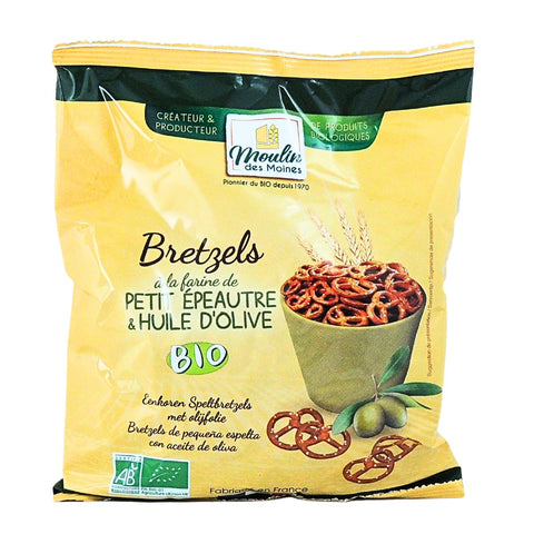 Moulin des Moines Organic Whole Wheat Einkorn Pretzels with Olive Oil 