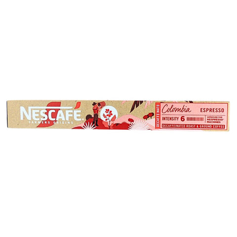 Nescafe Colombia Espresso Decaf Coffee Capsules 10 Capsules