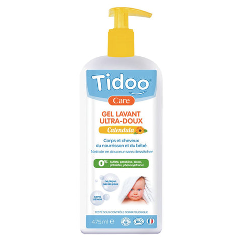 Tidoo - Organic Calendula Ultra Gentle Cleansing Gel – For Baby Body & Hair
